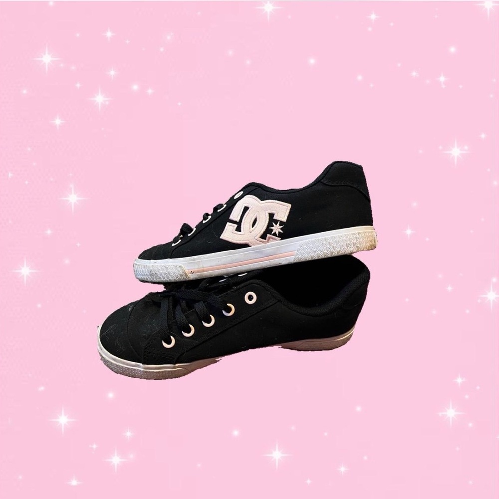 DC Black and Baby Pink Casual Sneakers
